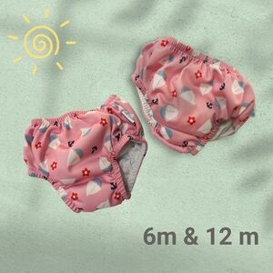 ☀️👍*VGUC* PLAY | 6 & 12 m| Reusable Swim Diapers -  boat pattern x 2️⃣